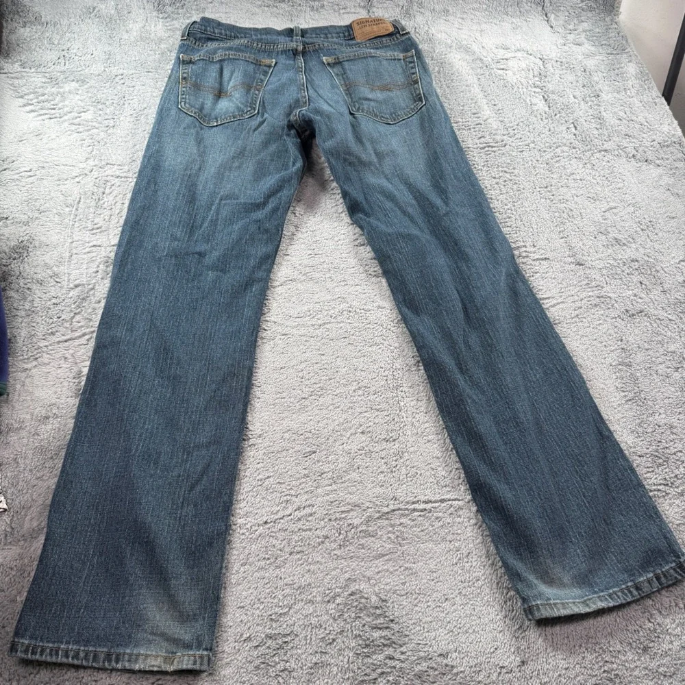 Signature by Levi Strauss & Co Mens S61 Relaxed Fit Blue Denim Jeans 33x32.5